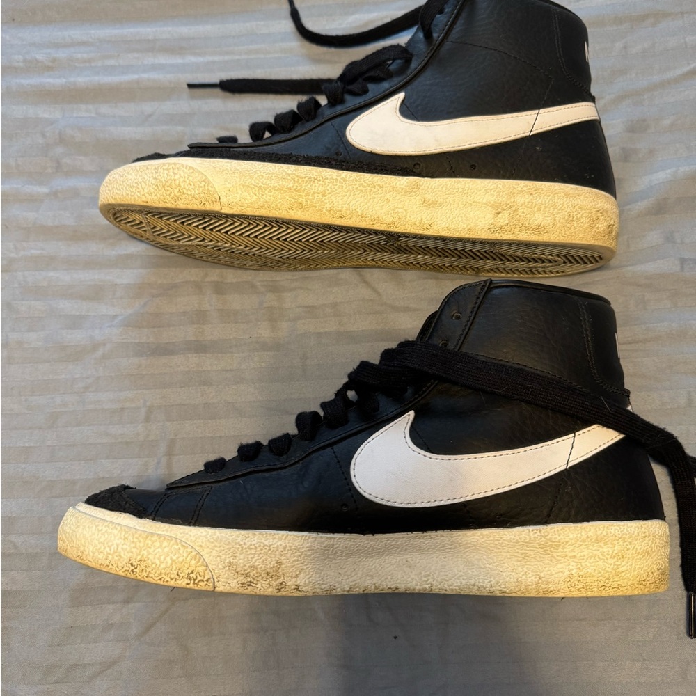 Nike Black and White High-Top Sneakers